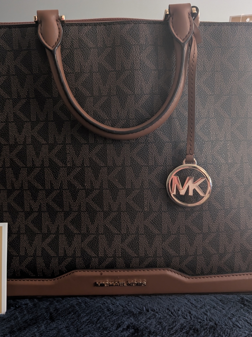 Michael Kors Brown MK Signature Tote Bag
